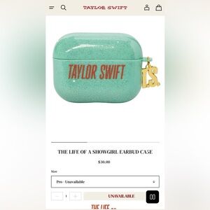 Taylor Swift: THE LIFE OF A SHOWGIRL EARBUD CASE